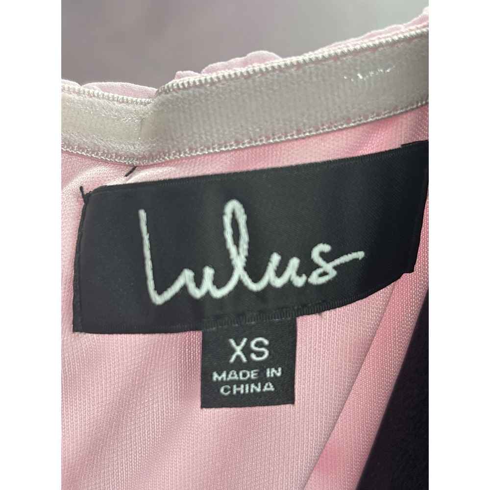 Lulus Nellie Pink Polka Dot Tiered Midi Dress XS Square Neck Ruffle Side Slit - Picture 9 of 11